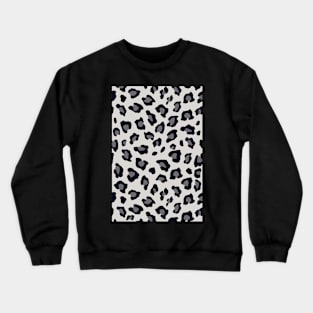 Gray Leopard Print Crewneck Sweatshirt